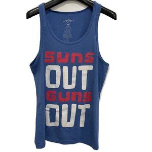 WELLEN Men Blue Surf Tank Top/ Suns Out Guns Out